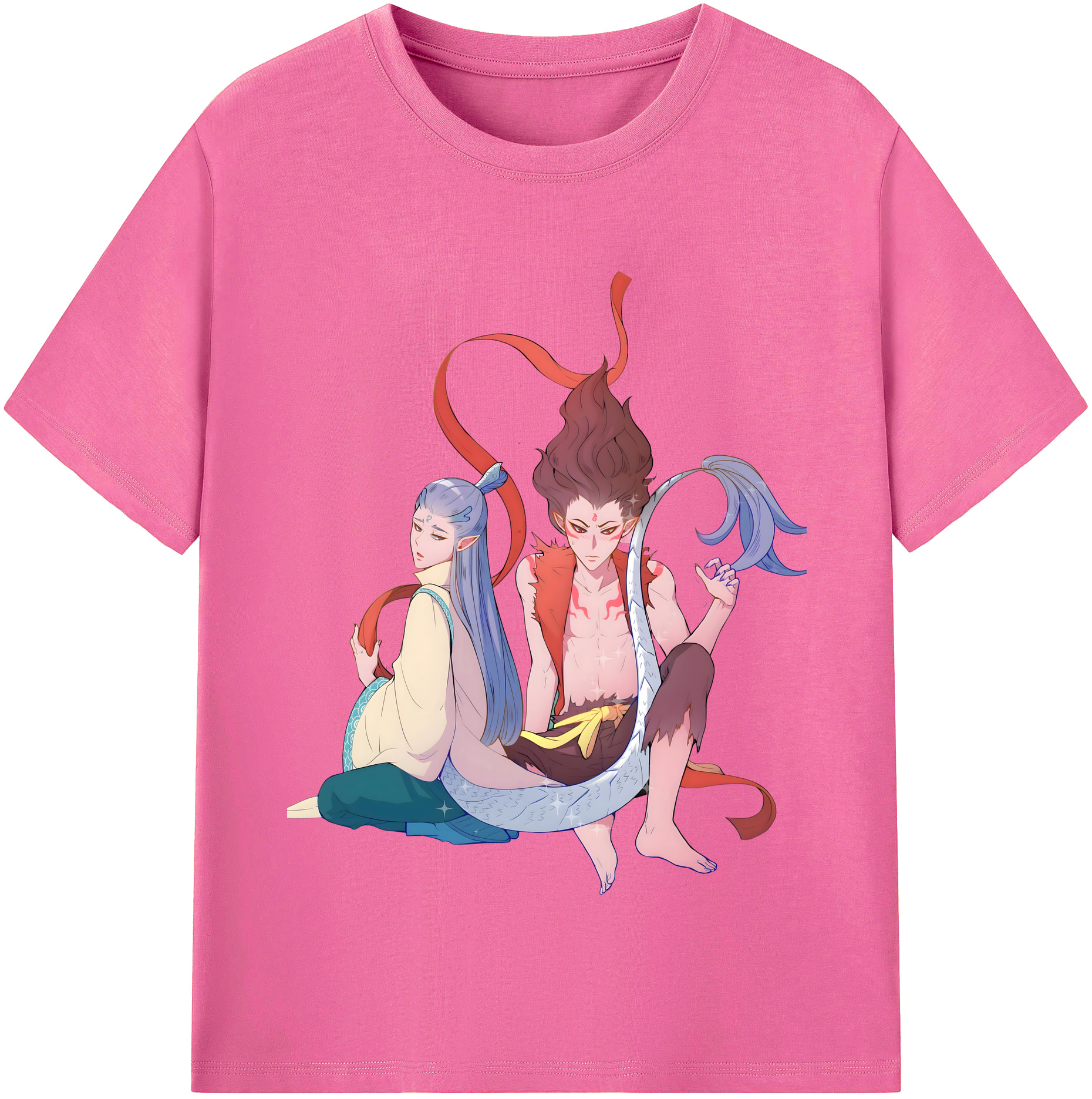 （画像用） Ne Zha 2 ナタ 魔童の大暴れ レディースカジュアルプリントTシャツ（綿100％）